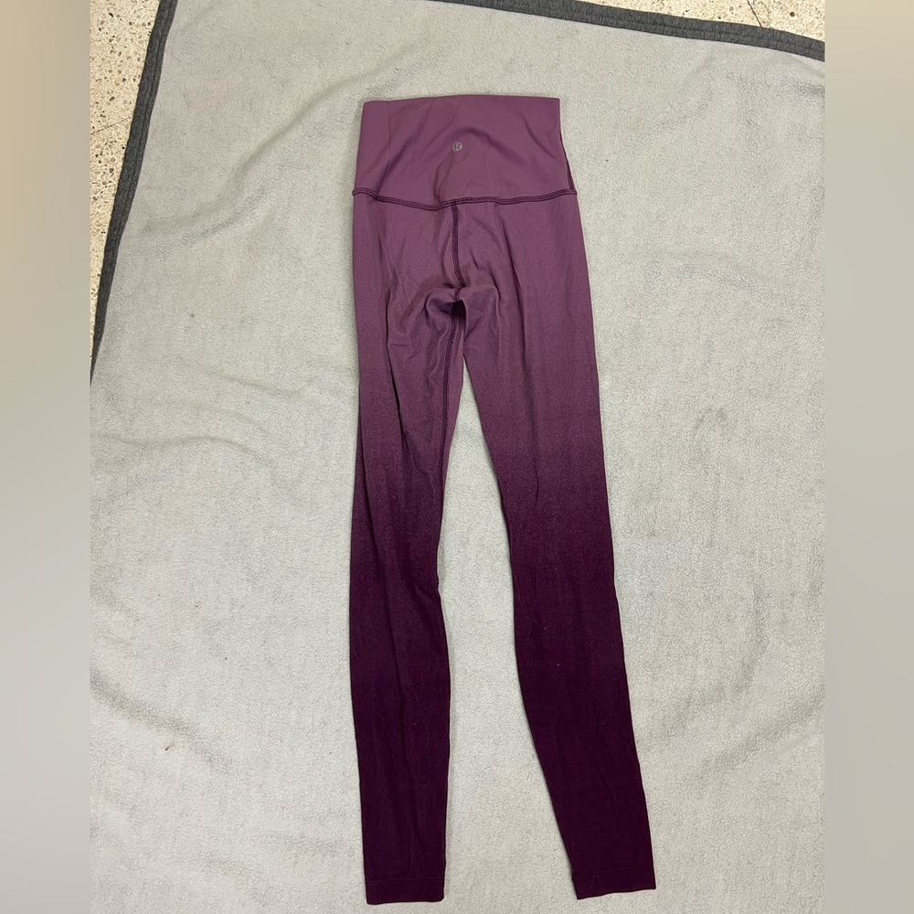 Multi color purple leggings from lululemon (size 2)